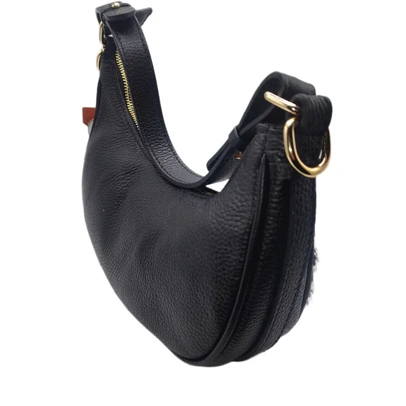 Charlie Leather Belluccina Black & White Zebra Print Small Shoulder Bag - NWT - Picture 13 of 15